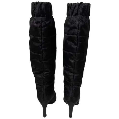 NWOT United Nude Bubble Hi Black Boot Women's 39 8.5 Quilted Knee High Heeled