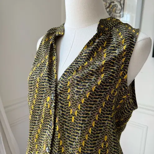 Allison Joy Evereve Blouson Sleeveless Top Smocked Waist M