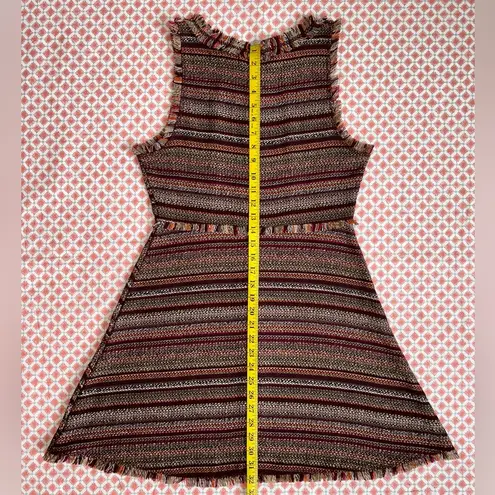 She & Sky retro brown tweed twill boho bohemian dress juniors size medium