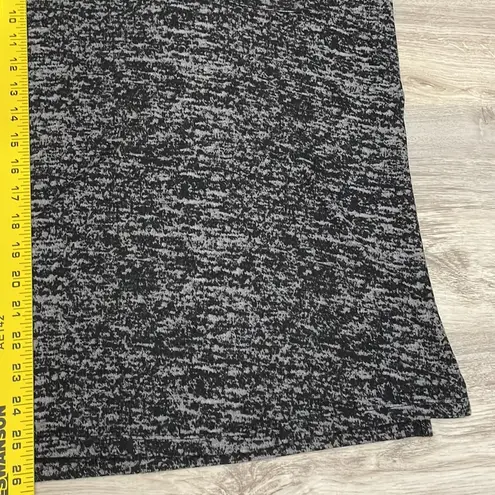 Catherine Malandrino Black & Gray Print Soft Long Sleeve V-Neck Women's Shirt XL