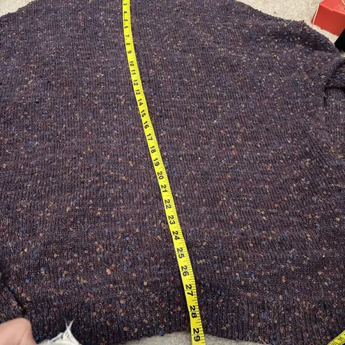 90s J Jill speckled confetti Sweater 2X Nubby Bohemian Chunky lagenlook purple