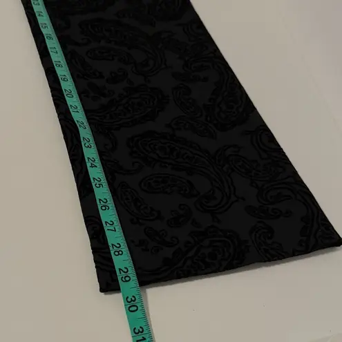 Peck & Peck Brocade Embossed Velvet Jacquard Weave Pants Size 4P Dark Goth