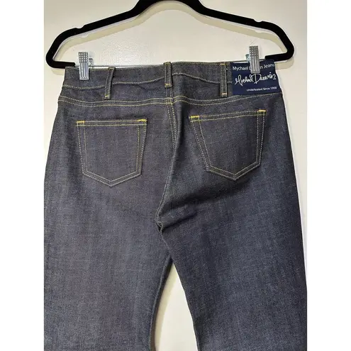 Mychael Darwin Premium Denim Custom Flared Jeans Low Rise Size 8 New w/o Tags Blue