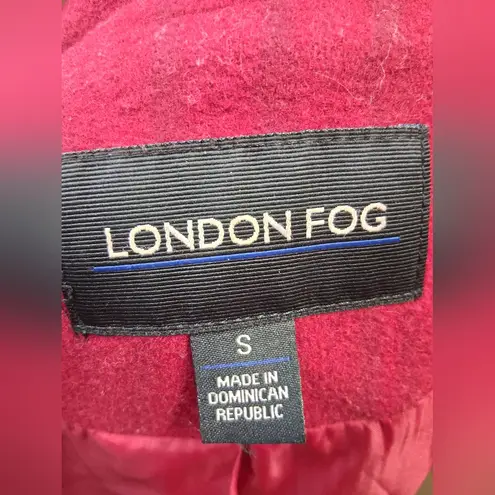 London Fog Wool Red Pea Coat