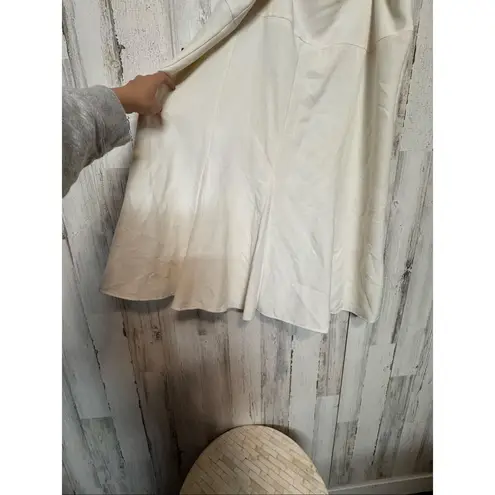 Ashley Stewart 16W Cream A-Line Midi Skirt w/ Lining – Elegant Plus Size Skirt