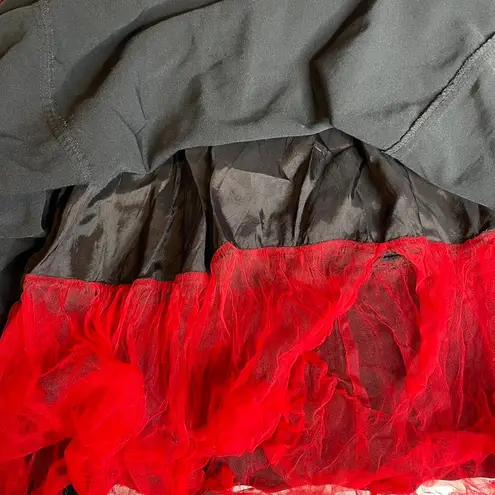 Lip service Black Red Lace Up Black Maxi Dress Plaid Punk Alt Goth 12 - Image 5