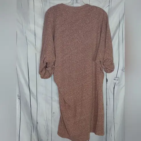 Free People  Beach Heathered Dusty Pink Asymmeteical Loose Fit Cover-Up