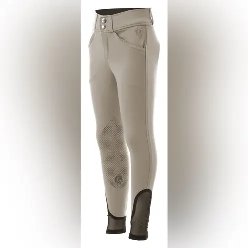 Equestrian Silicone Knee Full Seat Breeches Gray Size 12