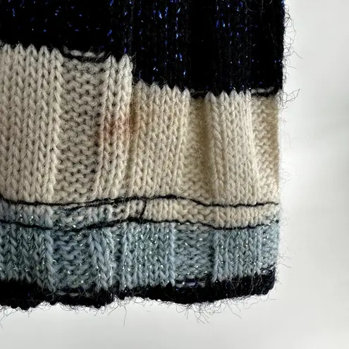 Ramy Brook Clam Mini Dress Striped Side Ruched Ribbed Knit Pullover Blue XS NWT