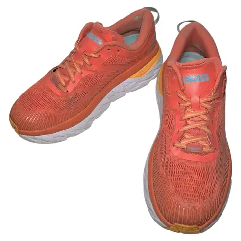 Hoka One One Women’s Size 11 Camellia Coastal Bondi 7 Mesh Trainers Sneakers