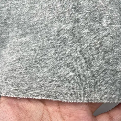 celestial Bodiez Gray Leopard Print Hooded Cropped Sweatshirt Size Medium Gray