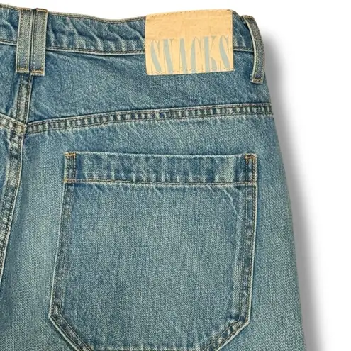 MOTHER SNACKS Utility High Waisted Twizzy Ankle Carpenter Barrel Jeans 32 Blue