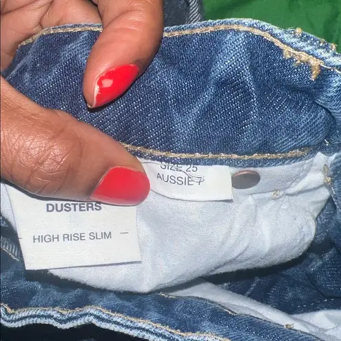 ROLLA'S High Rise Dark Blue Jean Shorts size 25