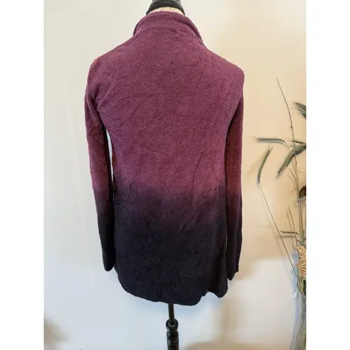 Barefoot Dreams Bamboo Chic Lite Calypso Purple Ombré Wrap Sweater Size S/M