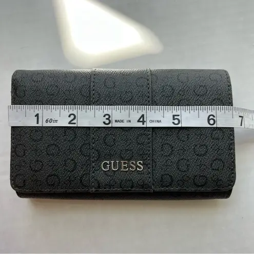 Guess  flap front multi compartment wallet black