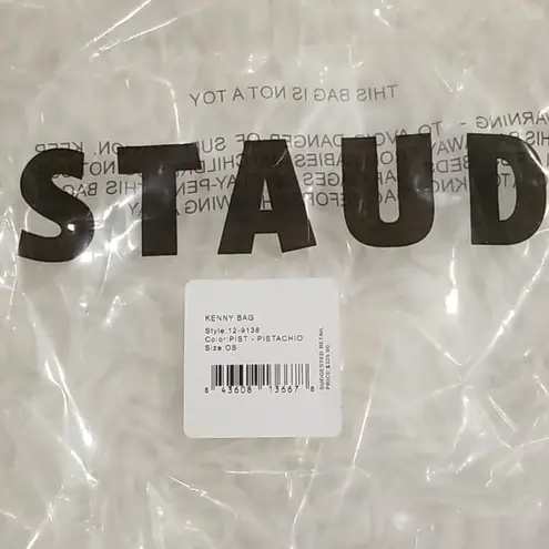 STAUD ππ Kenny Bag Pistachio Crocodile Embossed