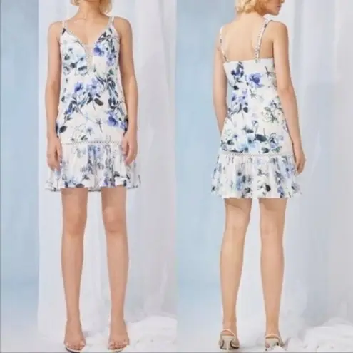 Foxiedox NWT Foxie Dox Ressie floral mini dress ruffle strappy pattern