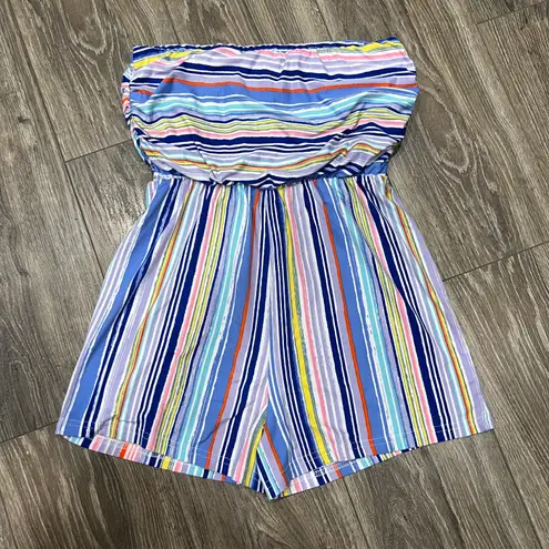 Full Circle Trends with love strapless striped romper