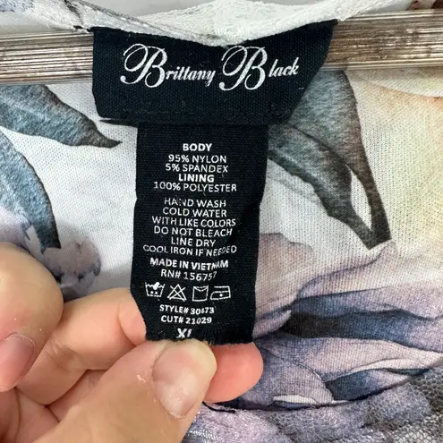 Brittany Black XL Floral Lace Top Pastel Boho Romantic Fairy Feminine Ethereal