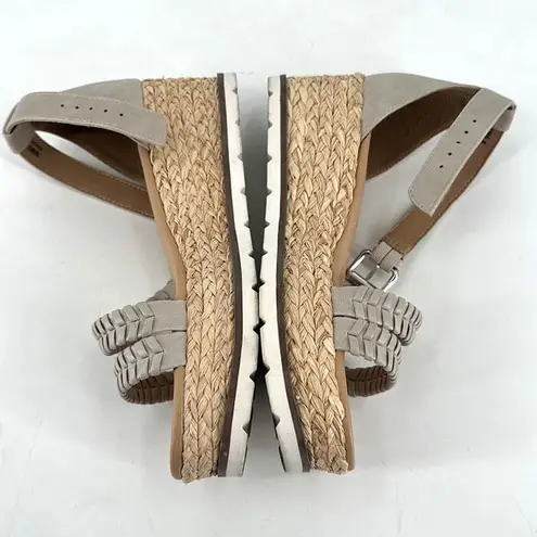 DV Dolce Vita Women's Bannon Raffia Wedge Sandals Tan Brown Size 8