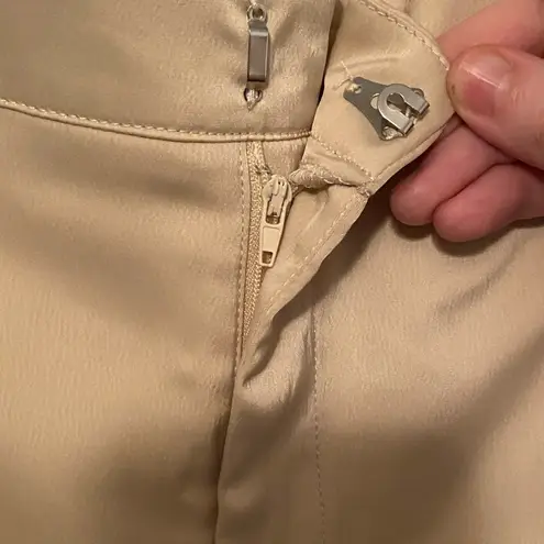 Glam | Beige Belt Loop Flowy Skort with Pockets