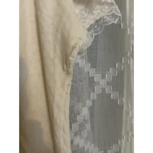 Vintage Christian Dior Nightgown Women M L Pale Pink Long Lace Coquette Size M