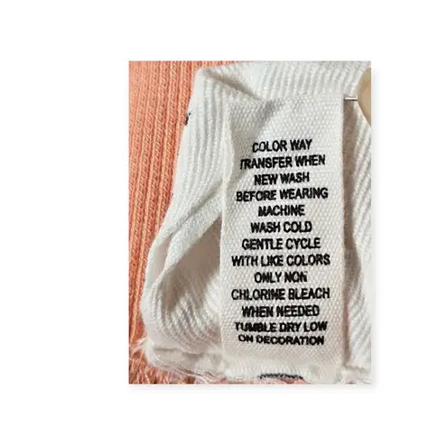 Reflex Womens Peach Jogger Sweatpants L Adjustable Drawstring & Cuffed Ankles Orange Size L