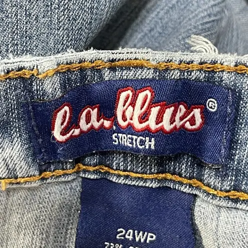 L.A. Blues Stretch Jeans Light Wash Distressed 5-Pocket Size 24 WP