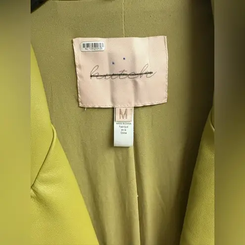 Hutch Anthropologie Vegan Leather Blazer In Green Size Medium