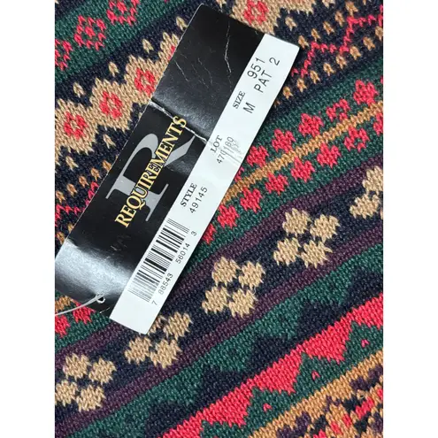 Requirements Vtg Geometric Knit Sweater Vest Size Womens Medium NWT