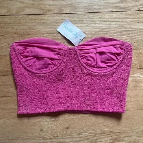 Vibrant Pink Textured Bandeau