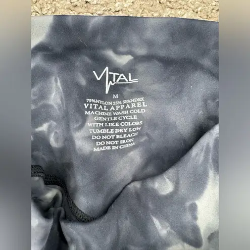 Vital Apparel Plush V2 Marble Biker Shorts 6" Wine Marble Gray Size M