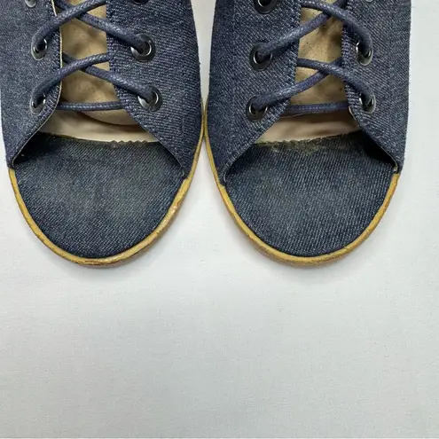 Catherine Malandrino Jerzinie Lace-up Denim Bootie