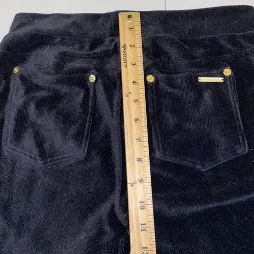 Michael Kors stretch cotton velvet corduroy jeans.Black with gold threads.Size S Black
