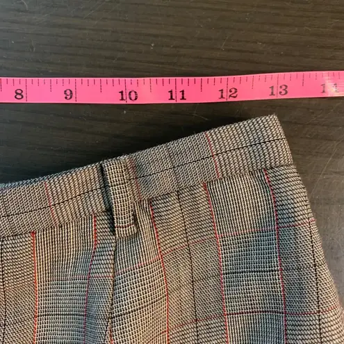 Carlisle VTG Plaid Wool Blend Retro Trouser 8 Gray Red Classic Career Pants READ - Image 6
