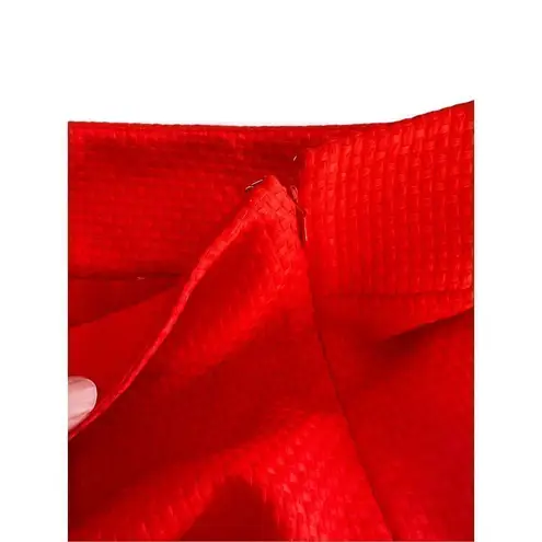 NIPON BOUTIQUE Bright Tangerine color Pencil Skirt Texture size 10 Green