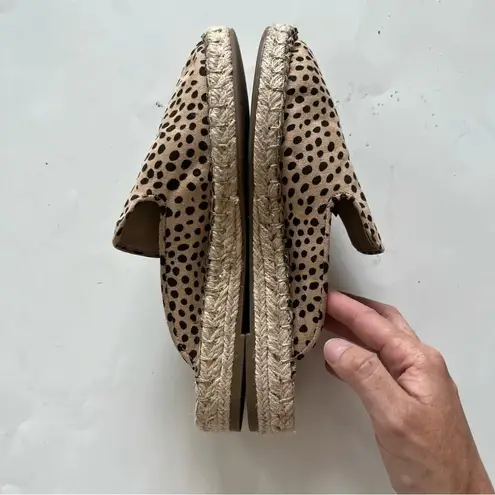 DV Dolce Vita Elaine Leopard Espadrille Slip on Mule size 7 Tan