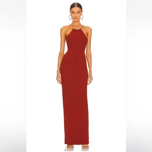 Nookie Australia Formal Bodycon Low Back Floor Length Maxi Lexi Chain Gown Slit
