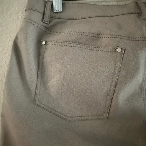 Lafayette 148 coated grey Mercer pants Gray Size 10