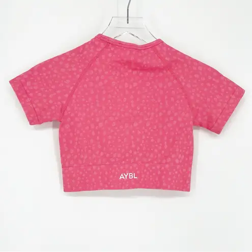 AYBL Cropped Short Sleeve Top S Pink