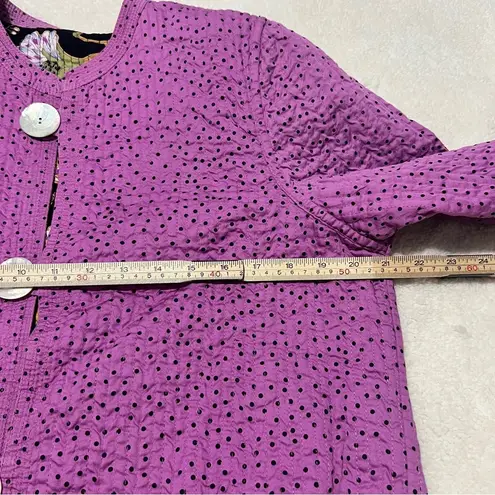 Patty Kim Lightly Quilted Reversible Box Jacket / SZ: L Black Size L