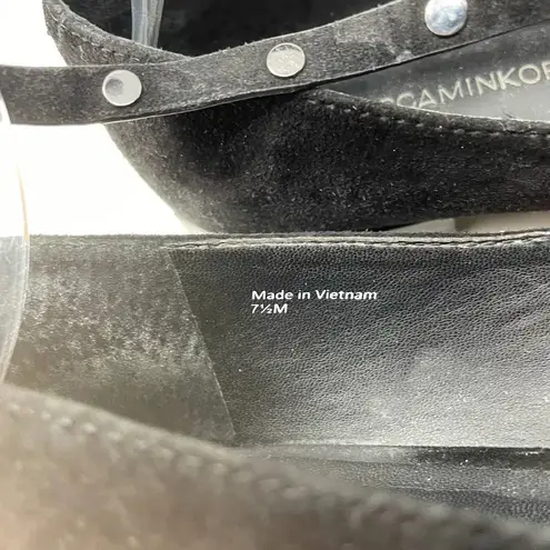 Rebecca Minkoff ‎ Faye Black Suede Studded Pointed Toe Flats Size US 7.5