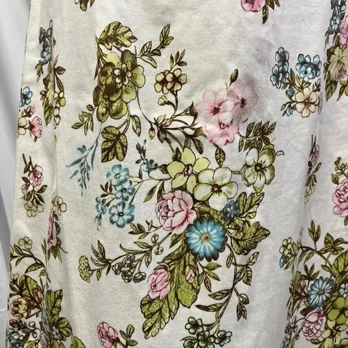 Vintage Y2K Ruth Strapless Floral Dress Womens 6 Garden wedding preppy coquette Green