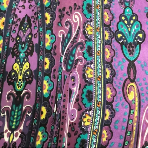 ECI Purple Floral and Abstract Maxi Dress Size 12