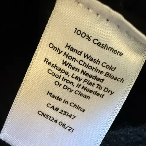 Talbots  Ribbed 100% Cashmere Soft Cozy Cardigan Jacket Black Classic Size Medium