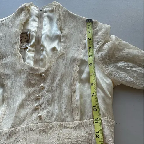 Gunne Sax Vintage Satin Wedding Dress