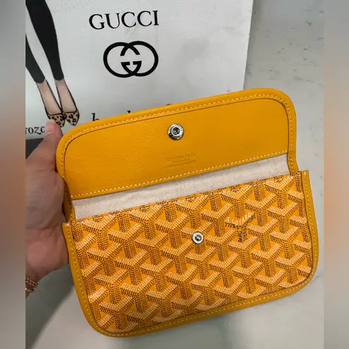 Goyard Orange/yellow Goyardine pouch Patterned Wallet