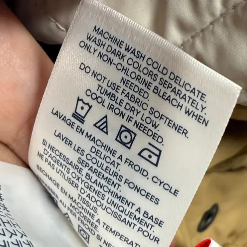 Lands' End ‎ Quilted Snap Pullover Jacket Primaloft Lightweight Beige S