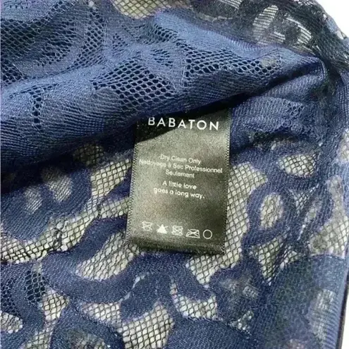 Babaton Aritzia Babton Halsmann Blouse Navy/Black Trim Size Small