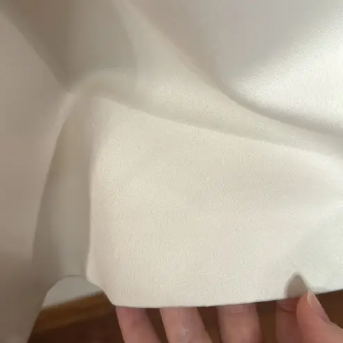 Alexis Caprice satin Two Tone Dress with Overlay detail off white and black sz S